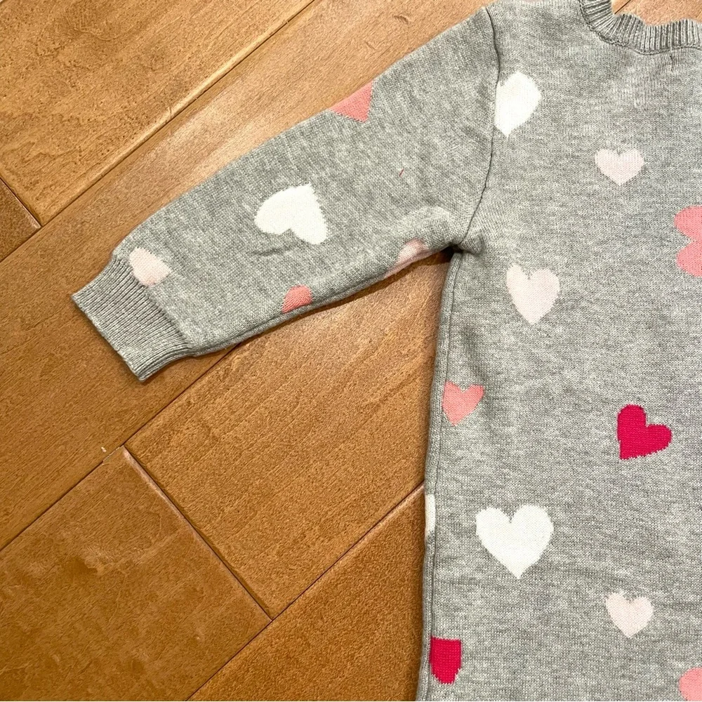 Baby Gap Knit Sweater Set One-Piece 12-18 months Grey Pink White Red Hearts